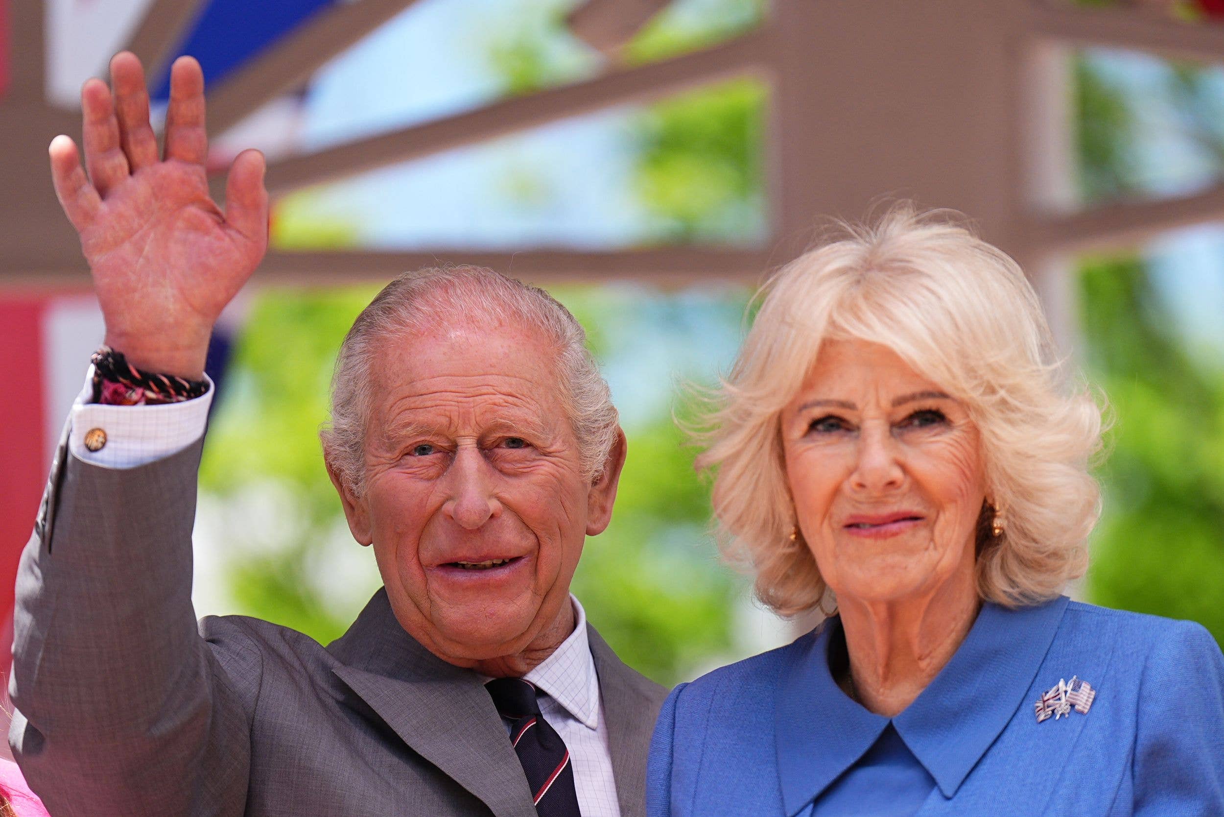 King Charles III and Queen Camilla attend a community block party and pot luck celebrating America's 250th 'birthday'