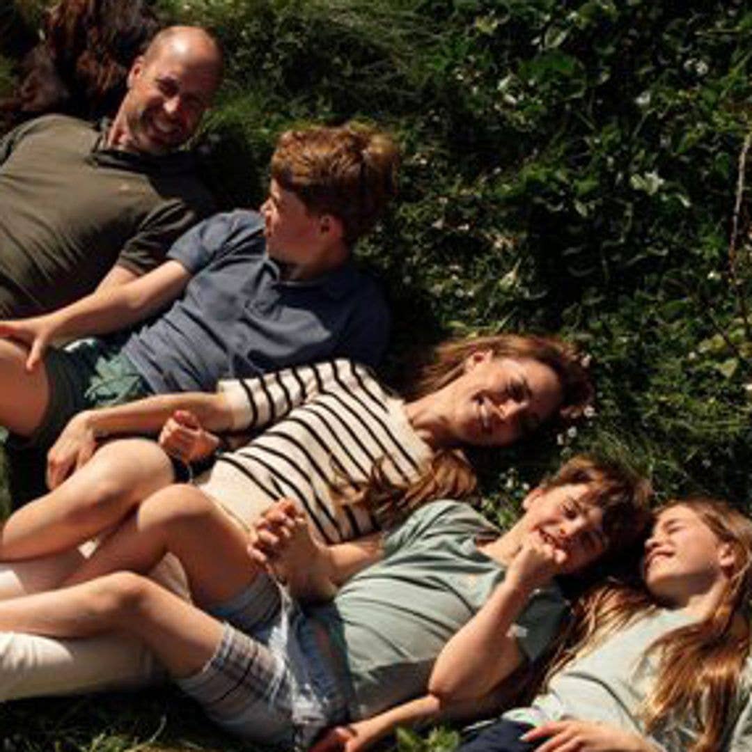 Barefoot Prince William and Princess Kate break tradition with off-duty family anniversary photo - including both dogs