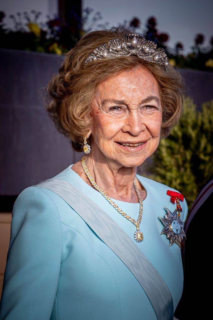 Queen Sofia of Spain during the 80th Birthday celebrations of King Carl XVI Gustaf of Sweden