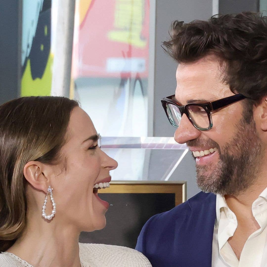 Emily Blunt and John Krasinski can't keep their hands off each other at star studded date night