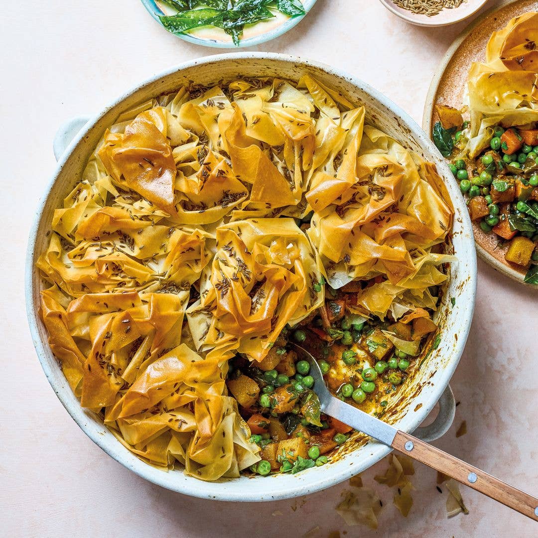 This healthier spicy chicken pie is the weeknight comfort food upgrade you didn't know you needed