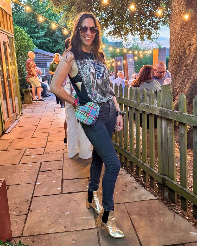 Natalie Wall wearing an outfit for a festival