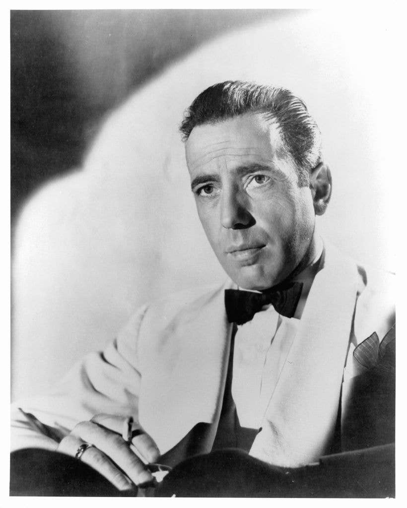 Humphrey Bogart publicity portrait for the film 'Casablanca'.