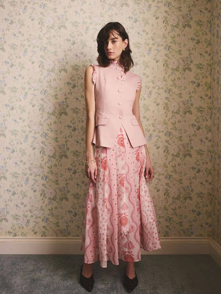 Pink Pleated Skirt
