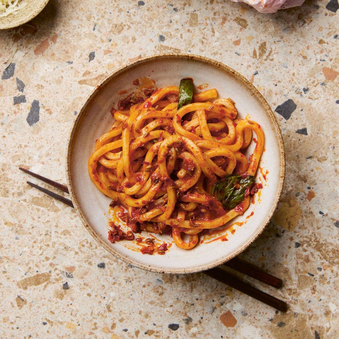 Speedy dinner recipe: This mouthwatering 15-minute 'Nduja & fennel seed udon