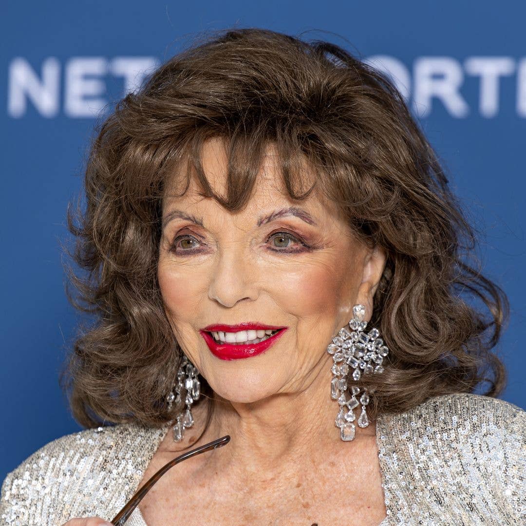 Joan Collins, 92, looks incredible in leather and pink tartan in latest outing