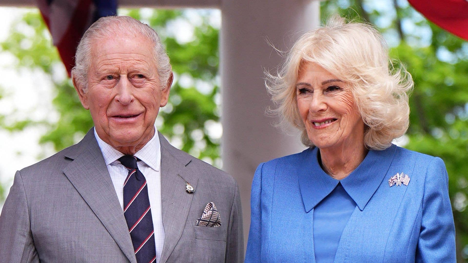 King Charles and Queen Camilla share rare kiss on the lips as they part ways after US State Visit – watch